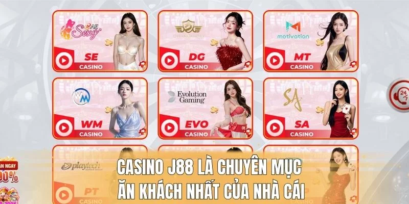 Casino là chuyên mục ăn khách nhất của nhà cái