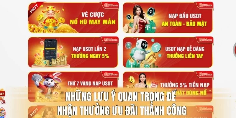 Những lưu ý quan trọng để nhận thưởng ưu đãi thành công