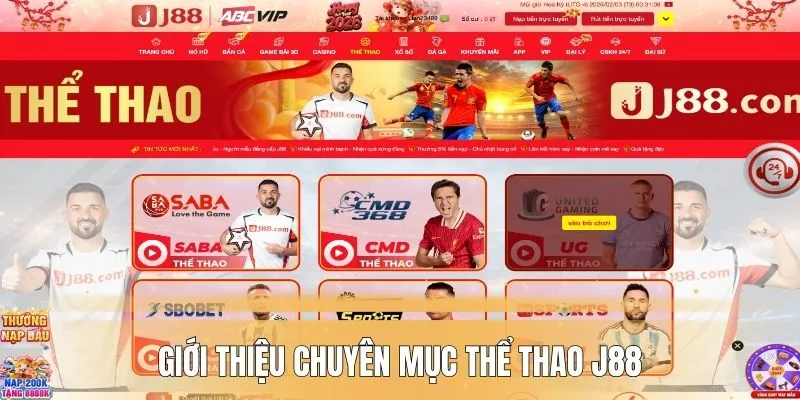 Giới thiệu chuyên mục thể thao J88